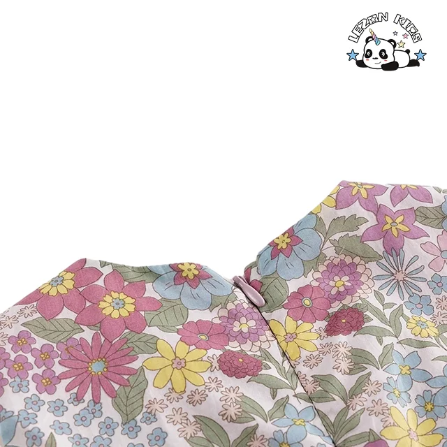 LEZONKIDS - Vestido de princesa de tule personalizável por atacado para meninas pequenas, sem mangas, estampado com flores para crianças de 2 a 14 anos